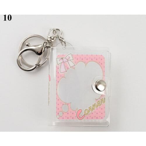 2 inch Giltter Mini Photo Album With Keychain 20 Pockets Sticker & Name Card Bag Photocard Holder Instax Album For Tickets