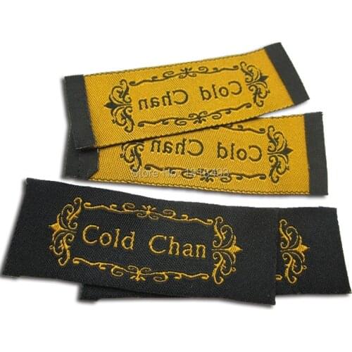 Free shipping custom clothing woven labels/garment t-shirt collar labels/main label/embroidered tags/brand/logo 1000 pcs a lot