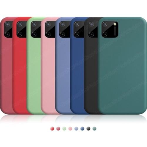 For Oppo Realme C11 Case Cover Realme C12 C15 V5 Liquid Silicone Soft TPU Shockproof Bumper Protective Phone Case on Realme C11