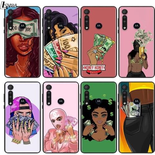 Afro Girls Black Women Art For Motorola E6 E7 G8 G9 G Edge Stylus Power Play Lite One Hyper Marco Plus Soft Phone Case