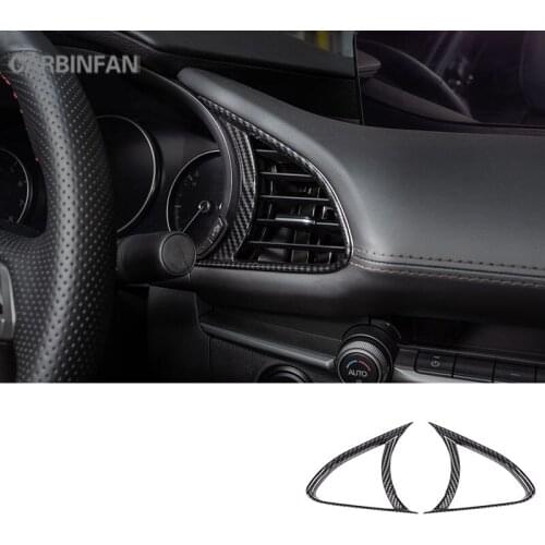 For Mazda 3 Axela 2019 2020 Main drive Front Dashboard air outlet Vent frame cover trim interior Styling sequins C1544