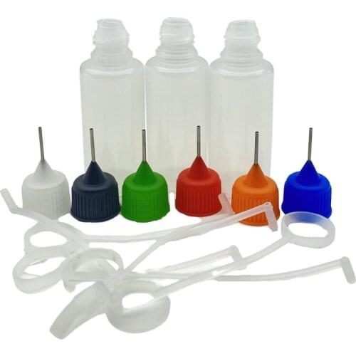 5pcs/lot Empty Plastic Dropper Bottles With Screw Needle Cap 15ml E Liquid Bottle Free Shipping