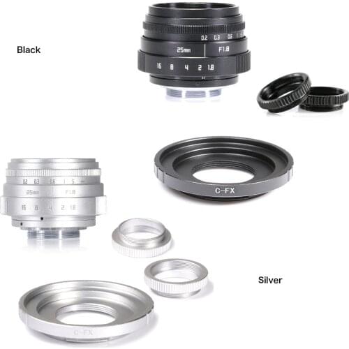 Fujian 35mm f1.6 C mount camera CCTV Lens II +C mount adapter ring+Macro for Fuji Fujifilm X-Pro1 (C-FX)