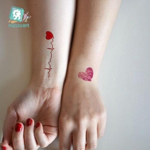 HC-254/Waterproof Tattoo Stickers Original Red Love Sexy on Hand Series Women Tattoos Fake Temporary Body art Tatoo