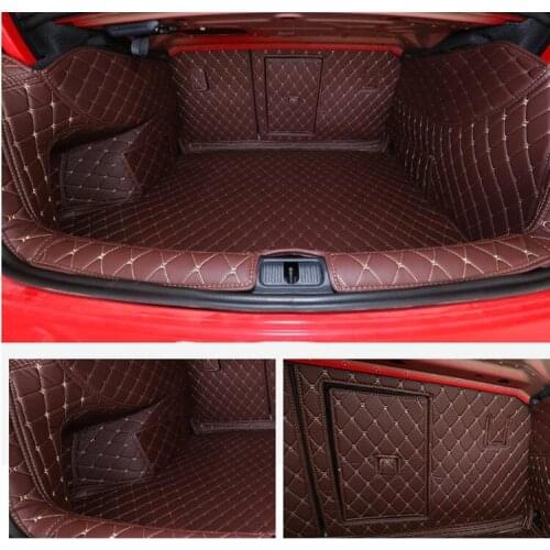 Best quality! Custom full set car trunk mats for Audi A3 Sedan 2020-2013 waterproof boot carpets cargo liner mats for A3 2016