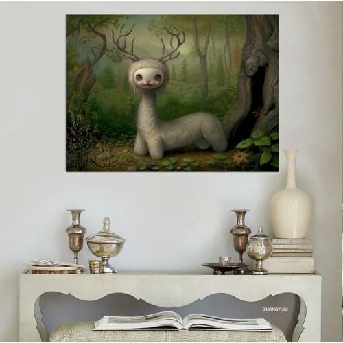 Mark Ryden《Yoshi The Forest Spirit, 2011》Canvas Oil painting Baby room Artwork Picture Modern Wall Decor Home Decoration