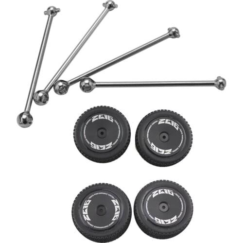 Metal RC Car Spare Parts Front Tire Rear Tire With 1/14 RC Universal Drive Shaft Car Model Universal Drive Shaft