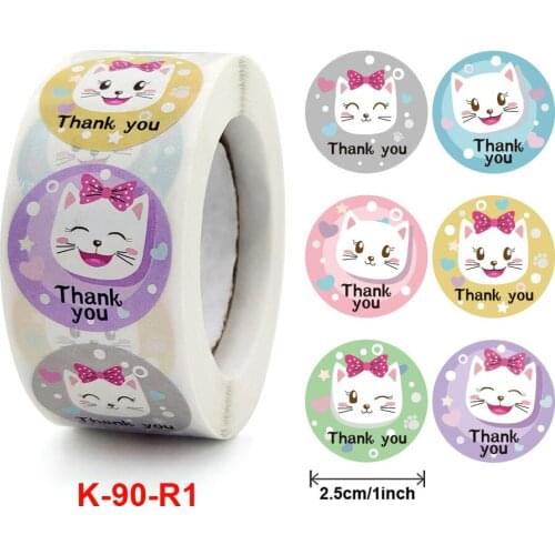 Cartoon Animals Stickers Cute Words Reward Stickers for Teacher Encourage Student 1'' Round Reward Sticker for Kid