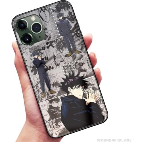 Megumi Fushiguro Jujutsu Kaisen Soft Silicone Glass for iPhone SE 6s 7 8 Plus X XR XS 11 12 Mini Pro Max Phone Case Cover Shell