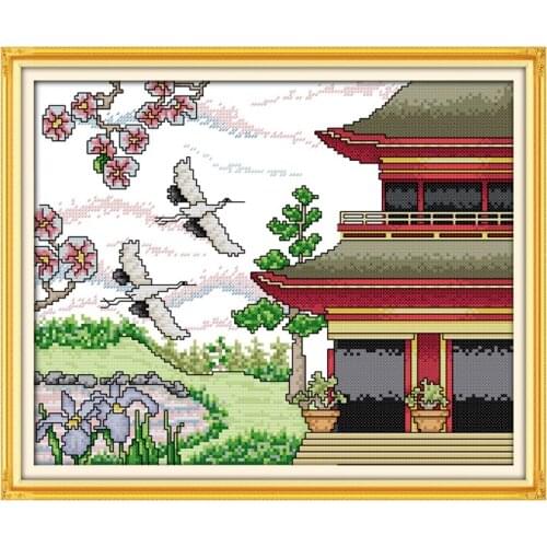 Joy sunday DIY Needlework Cross Stitch Kits Embroidery Needlework Sets Chinese cross stitch Pattern14CT count printing canvas