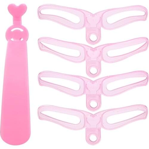 New 4 pcs Eyebrow Stencils Shaping Grooming Eye Brow Make Up Model Template Reusable Design Eyebrows Styling Tool