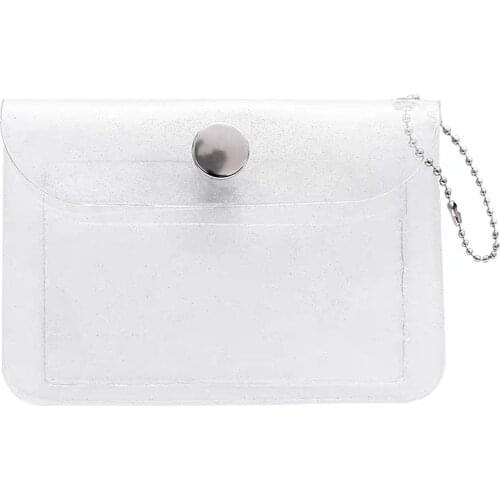 11.3cm*8cm Transparent Waterproof PVC Visiting Card Bag Case Business Card Holder Credit Card Bag Pouch ID Card Mini Wallet