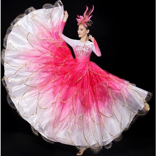 Fairy Flamenco Dress Women Performance Costume Opening Dance Outfit Classical Dancewear Long Dress Designer Clothes DL8062