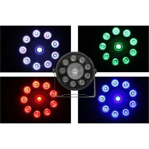 LED Flat Par 9x10W + 30W RGB lighting for DMX512 stage effect professional DJ equipment and party dance floor disco