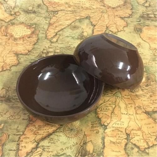 Water from Above Bowls(Brown,Dia 13.5*H5.5cm) Magic Tricks Stage Illusion Gimmick Props Comedy Empty Double Bowl of Water Magie