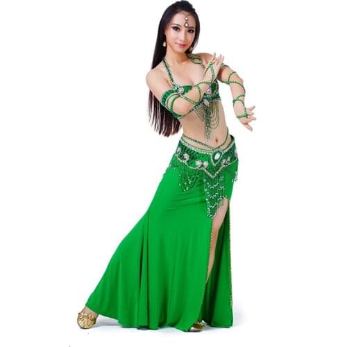 Adult Lady women Belly Dance ladies skirts and top sets 3pieces/set (bra+dress+waist) bellydance costumes clothing belly dancing