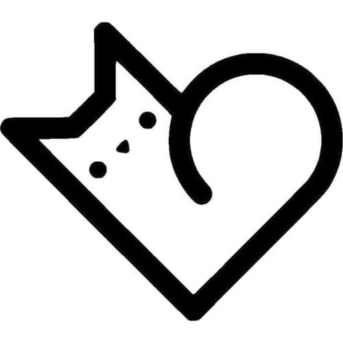 10*8.7CM I Love My Cat Cartoon Creative Car Sticker Motorcycle Car Accessories Decorative Decals Black/Silver C4-0247