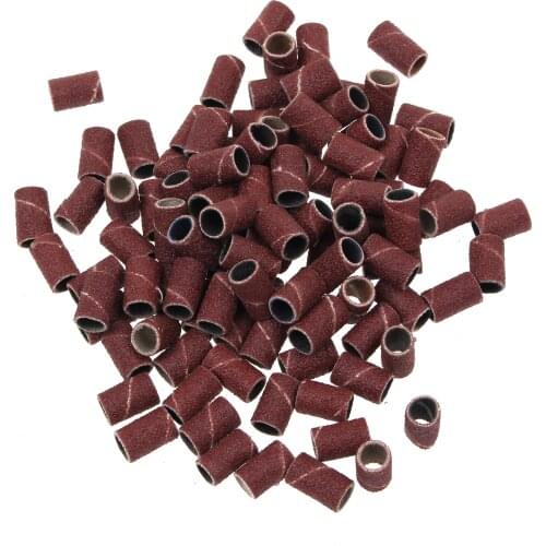 100pcs 120'' Nail Art Sanding Bands Gel Polish Remover Tool Accessory For Electric Nail Machine Nail Drill Bits