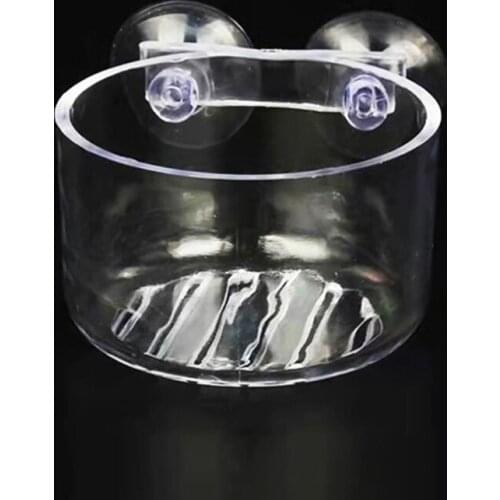 2Pcs Aquarium Cone Red Worm Feeder Fish Feeding Cup Container Holder with Sucker