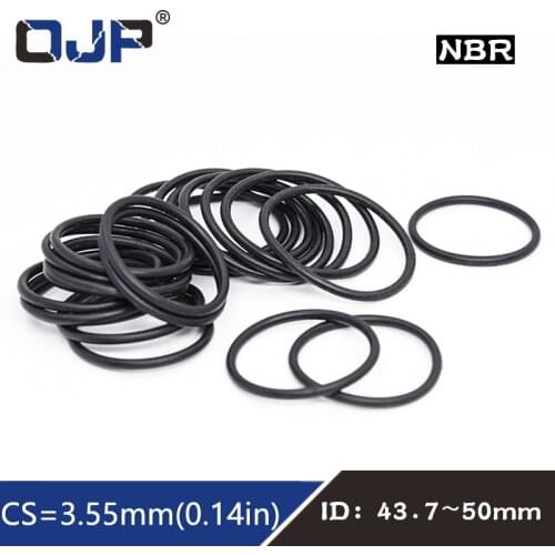 20PCS/lot Rubber Ring NBR Sealing O-Ring Nitrile CS3.55mm ID 43.7/45/46.2/47.5/48.7/50mm Seal Oil Wear Gasket Washer