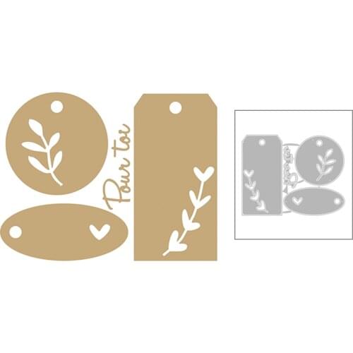 2020 New Rectangle Circle and Oval Metal Cutting Dies For DIY Leaf Embossing Making Tag Card Paper Label Scrapbooking No Stamps