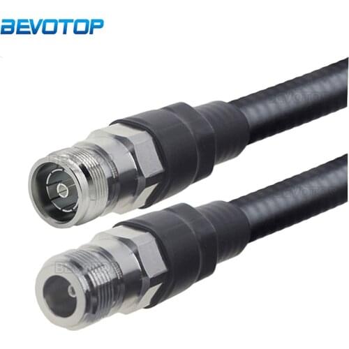 4.3-10 Mini DIN Female to N Female Connector 1/2 50-9 Feeder Line Super Flexible RF Coaxial Pigtail Cable Extension Cord Jumper