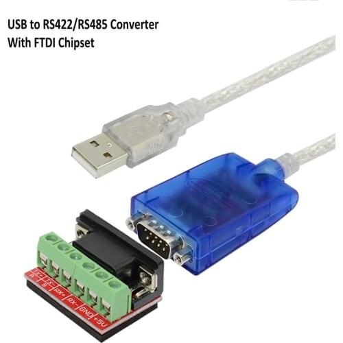 5.9ft/1.8M USB 2.0 to RS-485 RS-422 DB9 COM Serial Port Device Converter Adapter Cable, Support Windows 10, 8, 7, XP and Mac