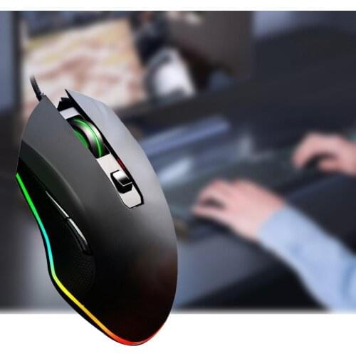 80% Off V1 Mouse USB Non-slip 6 Buttons Wired RGB Gaming Mouse for Computer