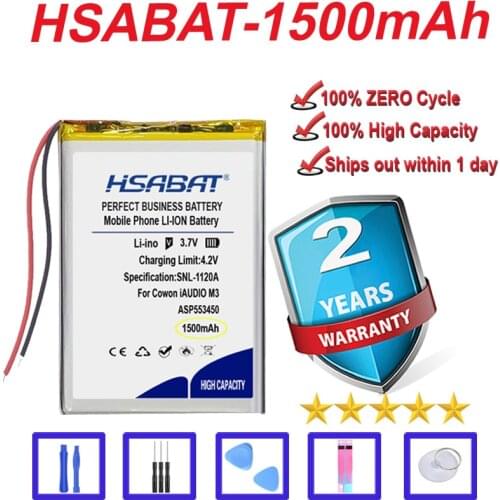 Top Brand 100% New 1500mAh Battery for Cowon iAUDIO M3 X5 / M5 20GB / PPCW0401 PPCW0504 in stock