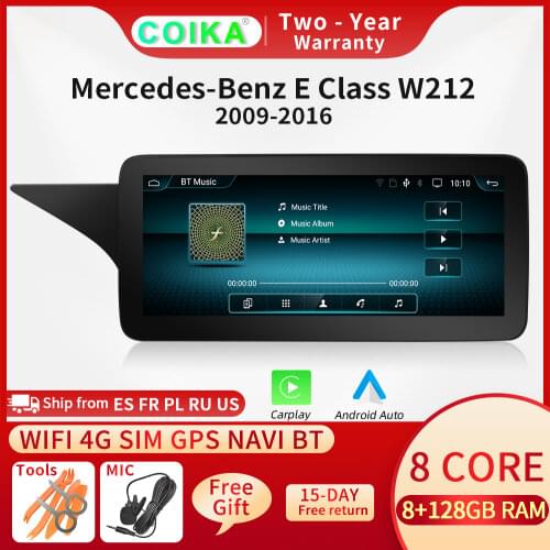 10.25" IPS Touch Screen Car GPS Navi Reveiver For Mercedes-benz W212 2009-2016 WIFI Multimedia Radio BT 2+32G Android 10 Carplay