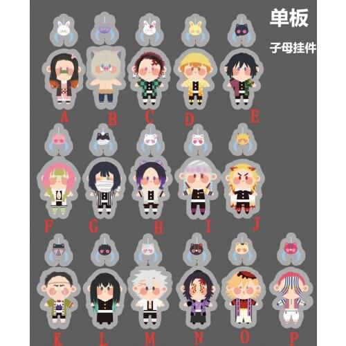 Anime Demon Slayer Kimetsu No Yaiba Kamado Tanjirou Acrylic Keychain Keyring Limited Cute Fashion Cosplay Phone Belt C