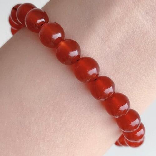 Baceda regulate nerves enhance memory Red Agate 6mm 8mm 10mm Bracelet 100% Natural With Certificate And Gift Box Packaging