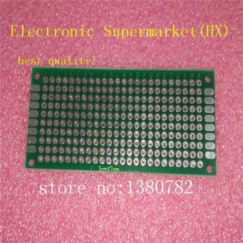Free shipping 20pcs/lots DIY 3x7cm 3*7 Double Side Prototype PCB Diy Universal Printed Circuit Board In stock