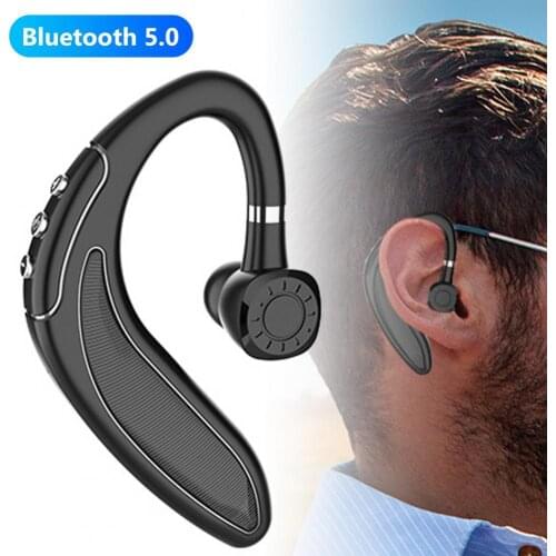 1PC Bluetooth 5.0 Wireless Headset Earhook Stereo Music Handsfree Business Sports Headset Ear Hook Bluetooth Earphones with Mic