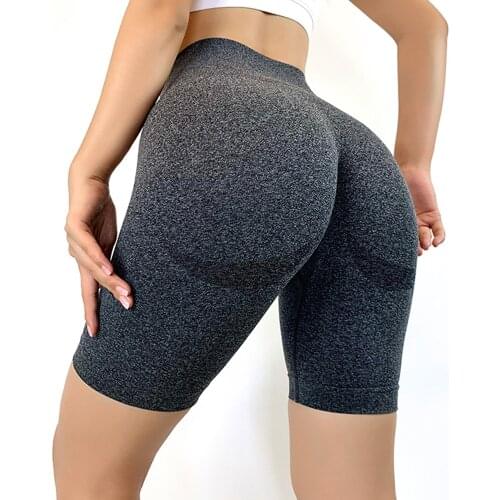 Seamless Yoga Shorts Fitness Women High Waist Push Up Workout Shorts Scrunch Butt Booty Shorts Gym Sports Running Leggings