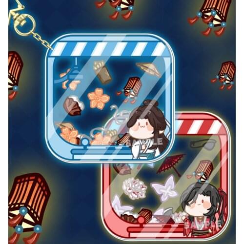 Anime Tian Guan Ci Fu Xieling Huangcheng Keychain Cosplay Acrylic Figure Keyring 7041 Kids Christmas Toy