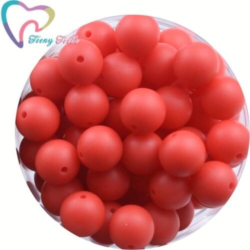 Teeny Teeth 10 PCS Red 9-15 MM Silicone Ball Beads Round Loose Jewelry Baby Teething Balls Food Grade Sensory Infant Teether DIY Necklace 14-17 MM Hexagon Silicone Perles Beads