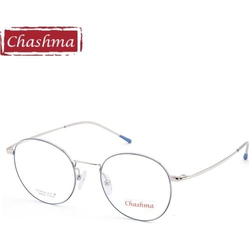Chashma Pure Titanium Frame Lentes Opticos Top Quality Round Retro Titanium Frames Super Light 14 Grams Eyeglasses Women