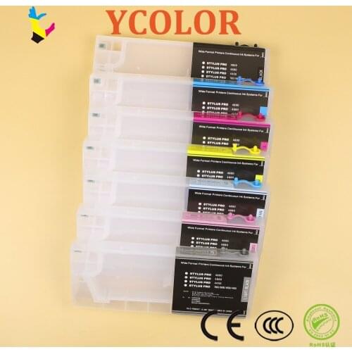 7600 ink cartridge for Epson stylus pro7600 9600 refillable ink cartridge 7 pcs/lot free shipping