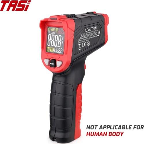 TASI TA601A/B/C Digital Infrared Thermometer Laser Positioning Temperature Meter VA Color LCD Light Alarm Non-Contact Termometro