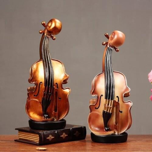 EUROPEAN VINTAGE VIOLIN PIGGY BANK HOME RESIN CRAFT ORNAMENTS MONEY BOX COIN BANK CHECKOUT DISPLAY HOME DECORATIONS R2589