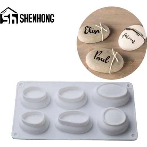 SHENHONG Soap Molds Cobblestone Silicone Cake Mold Stone Muffin Pastry Pan Decorating Tray Mousse Dessert Mould Baking Tools