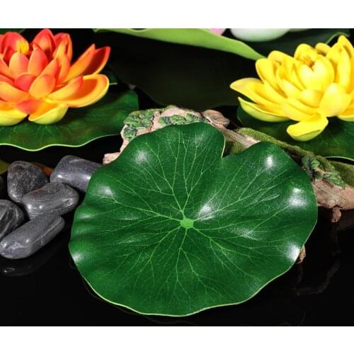 10pcs Artificial Lotus Leaf Floating Lotus Leaves Pool Decoration Water Decorative Aquarium Fish Pond Scenery Lotus Leaves