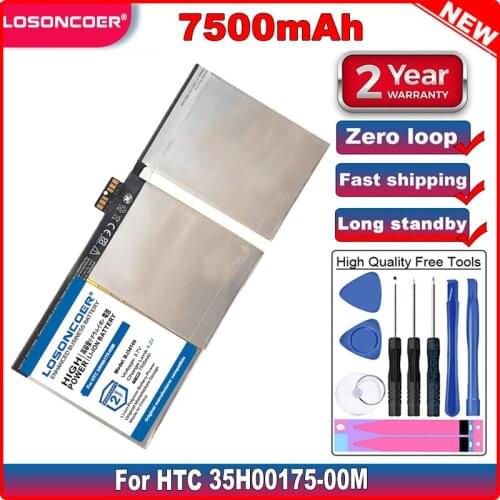 LOSONCOER Good Quality Battery 3.7V 7500mah BJ34100 Batteries For HTC 35H00175-00M Battery