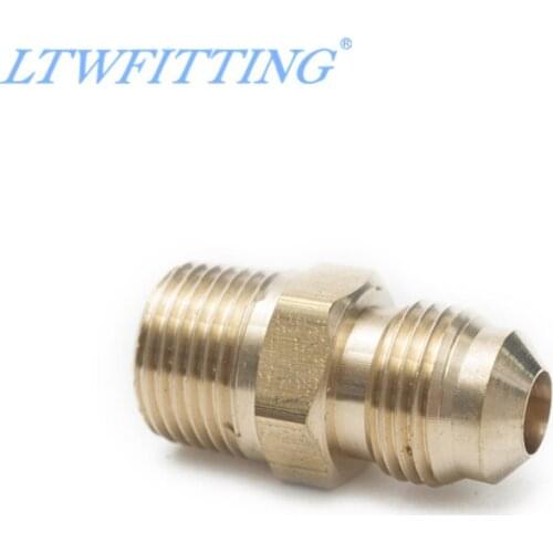 LTWFITTING Brass Flare 3/8" OD x 3/8" Male NPT Connector Tube Fitting