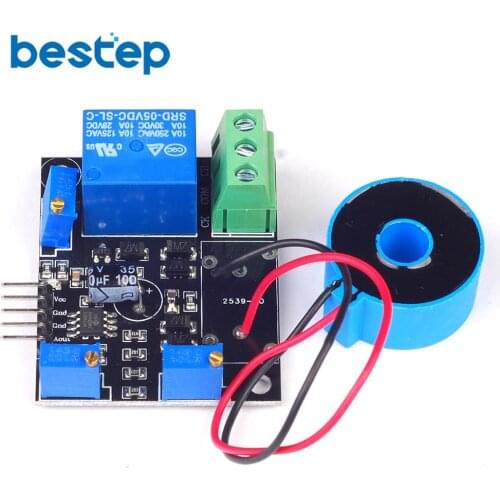 DC 5V Current Detector Sensor Module AC / Short Circuit Detection Max AC 50A Digital Output