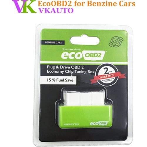 New EcoOBD2 Benzine Gasoline Cars Economy Chip Tuning Box Plug and Drive Eco OBD2 Interface 15% Fuel Save Single PCB