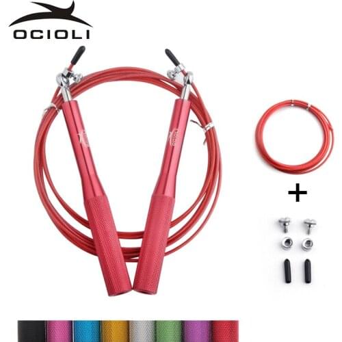 New Popular Crossfit Jump Rope Adjustable Jumping WireTraining Aluminum Skipping Speed Skip Boxing MMA Fitness for Home Gym
