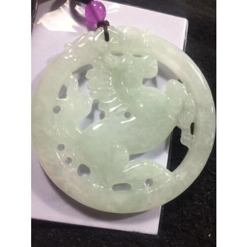 Natural Myanmar A jade pendant hand carved horse jade pendant jadeite jade necklaces men pendants jade jewelry