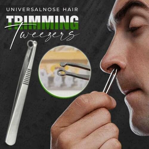 Professional Steel Tweezer Eyebrow Face Nose Hair Clip Remover Tool Banana Clip Makeup Tool Multifunctional Clip